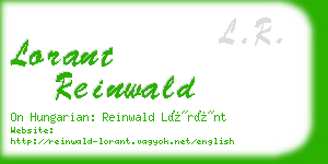 lorant reinwald business card